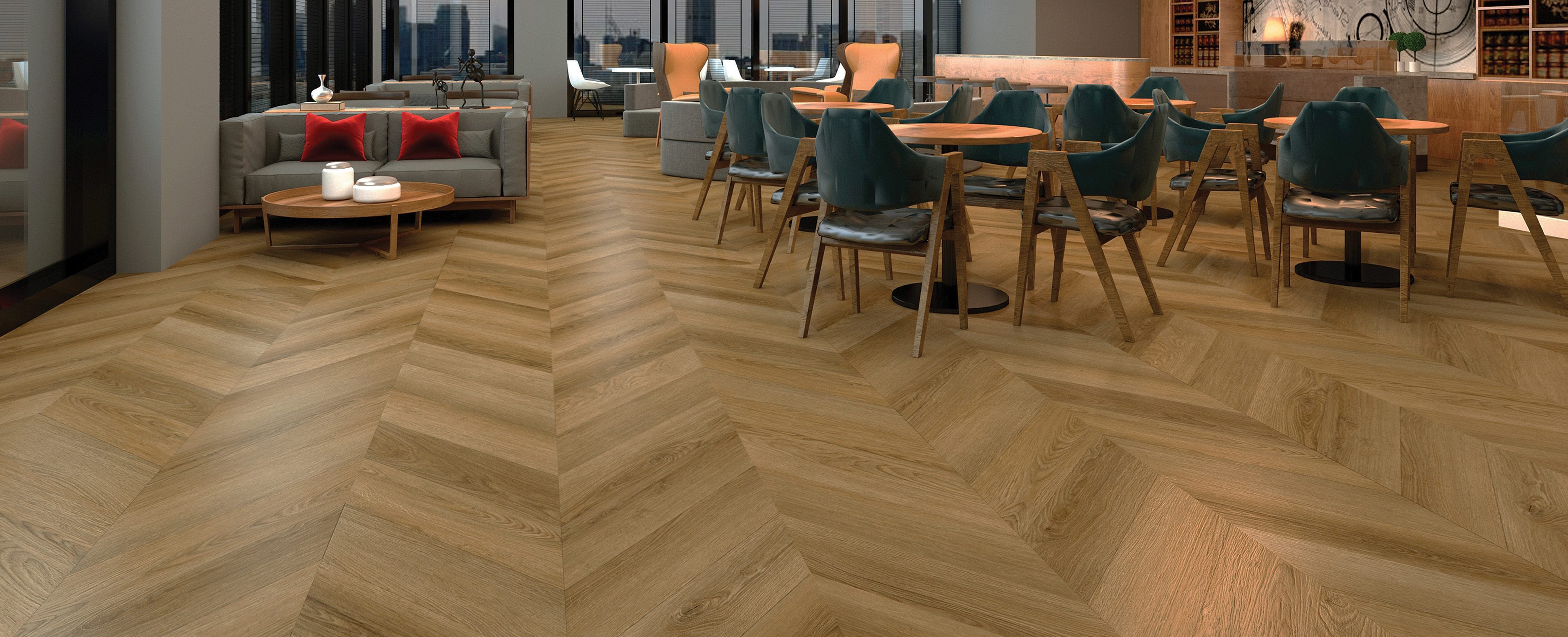 Luxury Vinyl - Dynamix XL Chevron - Forged - Fuzion Flooring